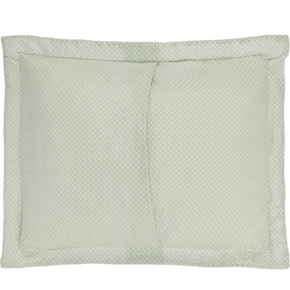 Laura Ashley King Cotton Bedding Sage Green Off White Two Matching Shams New - Picture 8 of 10